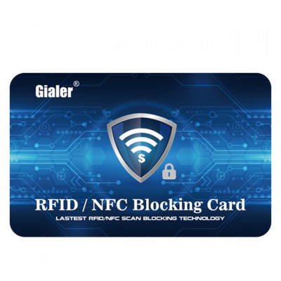 Longest 9cm blocking range RFID NFC blocker card wallet for bank card and credit card